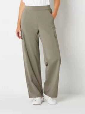 STYLUS Taupe Cargo Wide-Leg Pants